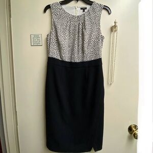 Talbots Black and White Sheath Dress NWOT